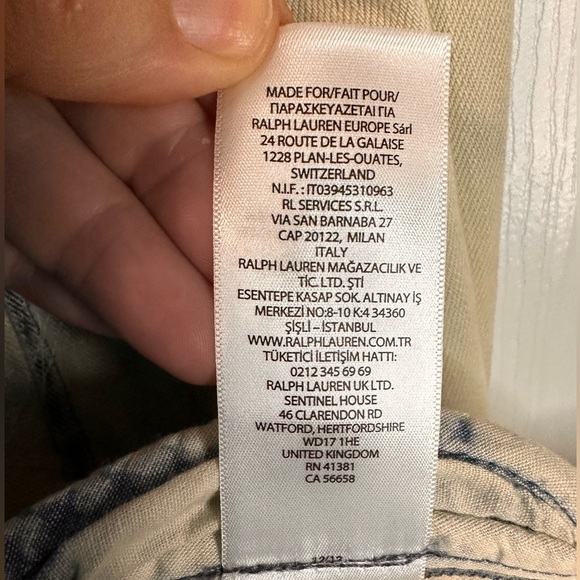 LRL Black label Cream Denim Patchwork Beaded Lace Women's Jacket - Picture 16 of 16